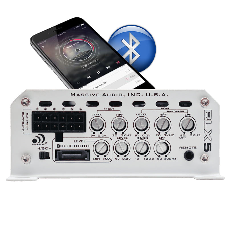 Now Shipping! NEW 2017 Massive Audio Nano "BLU Marine" Series Amplifiers with Bluetooth®