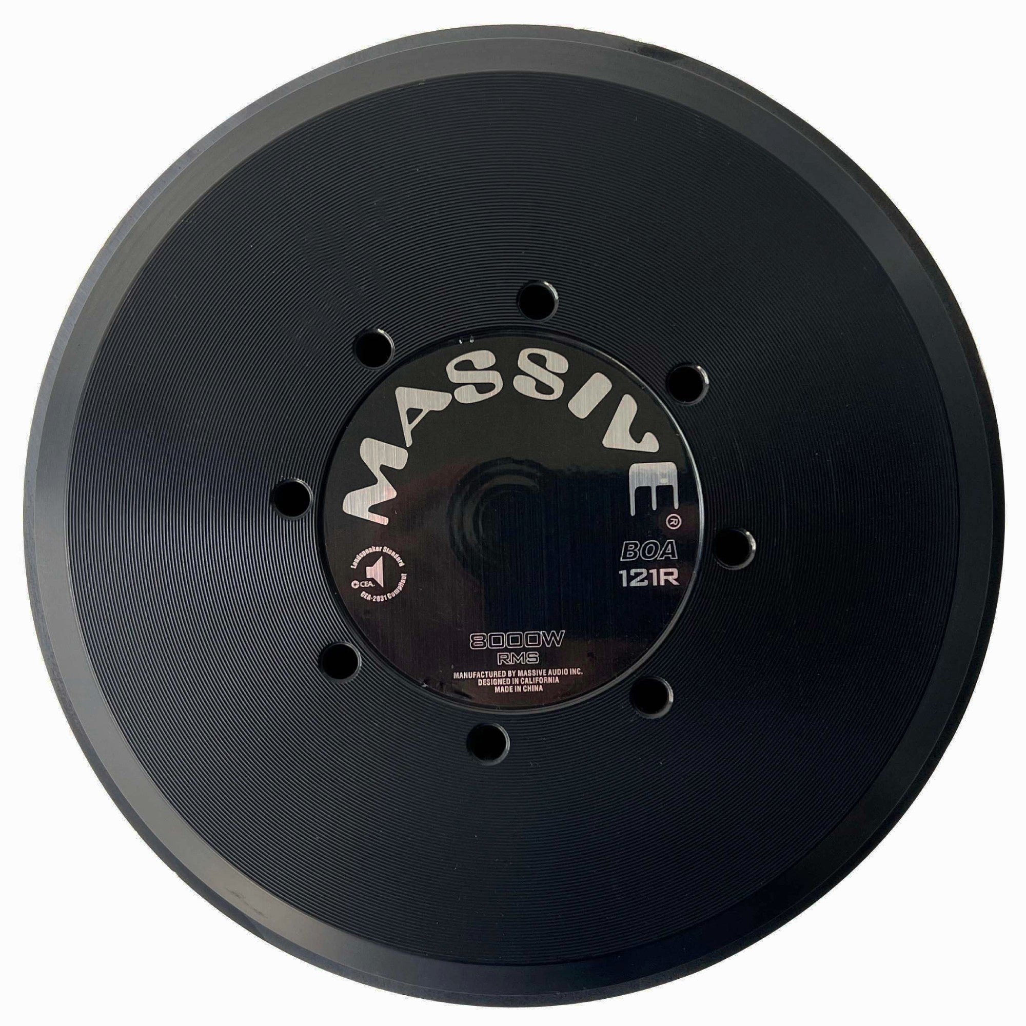 BOA121R - 12" 8,000 Watts RMS Dual 1 Ohm Mega Subwoofer - Caution* 150 Pounds. Special Handling Required