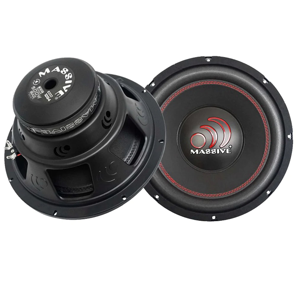 Combo: 2x ECO12S4 Single 4-Ohm Subwoofer with BP1000-1V2 Amplifier