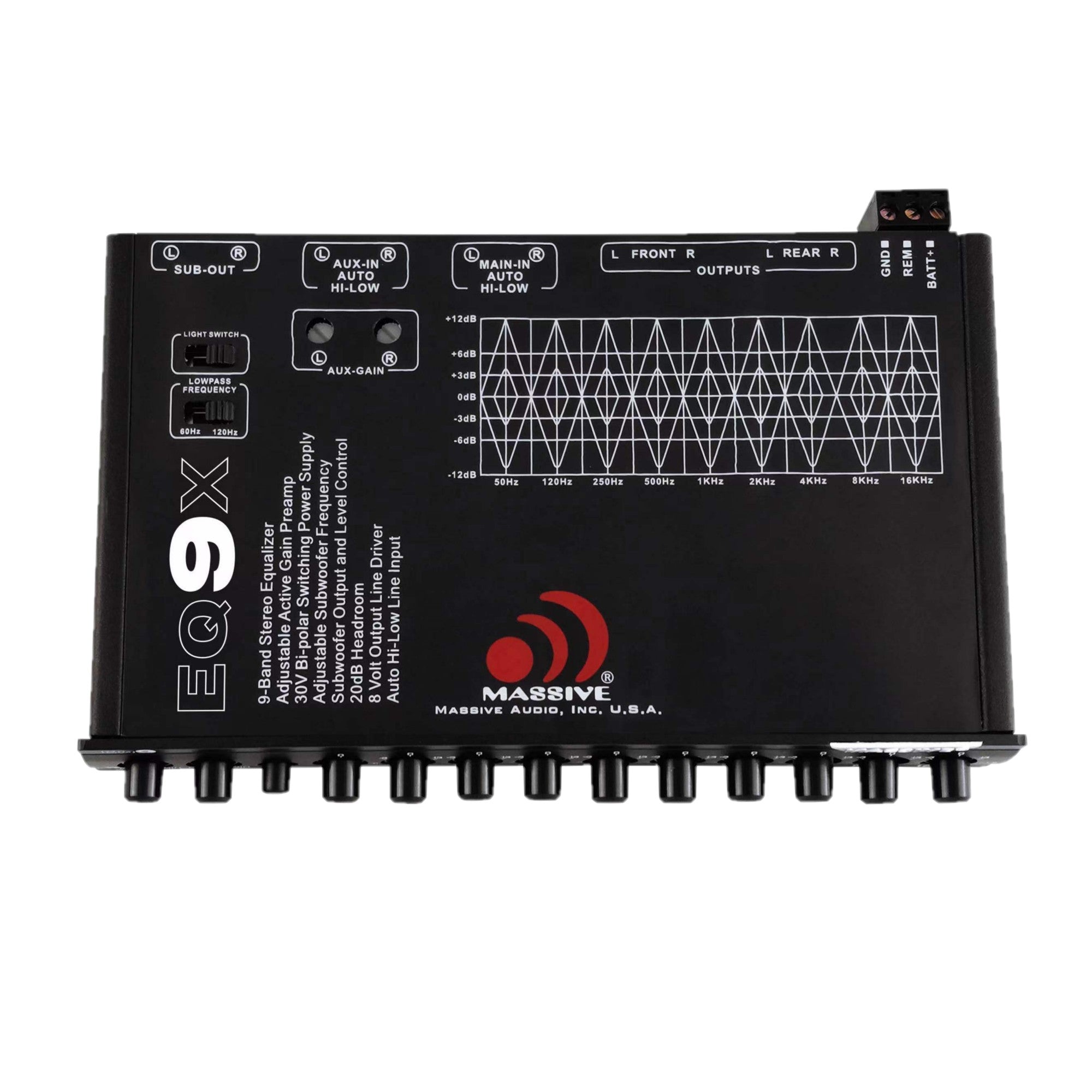 EQ9X - 9 Band Car Audio Graphic Equalizer