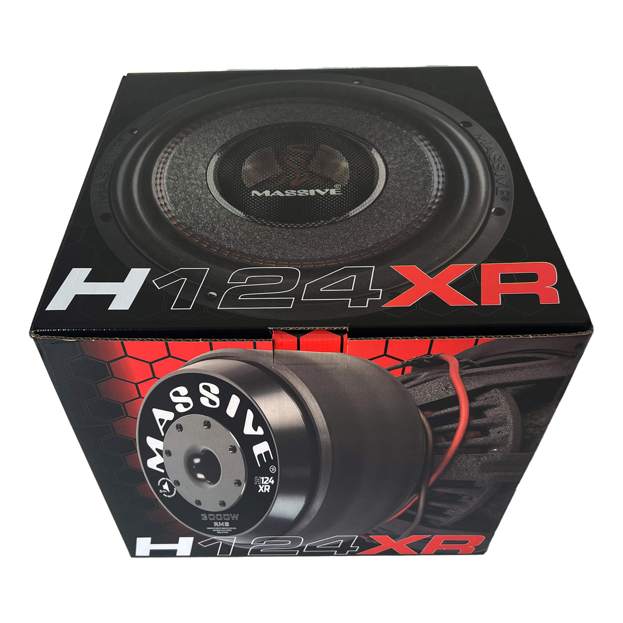 H124XR - 12" 3000 Watts RMS Dual 4 Ohm 4" V.C. Mega 70 Lbs. Subwoofer