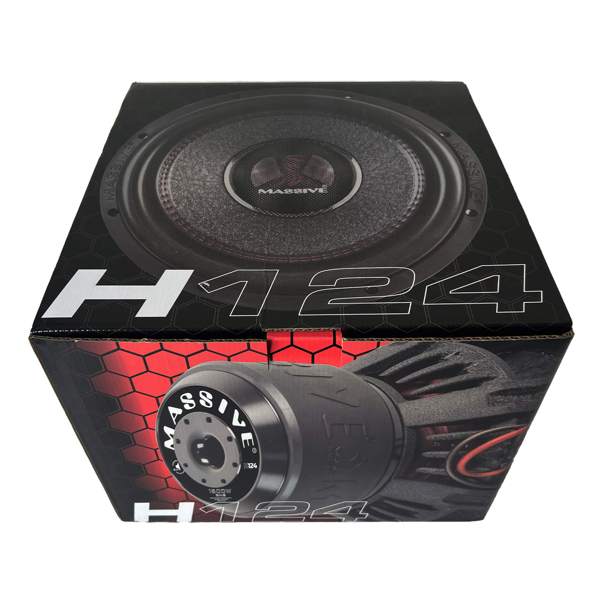 H124 - 12" 1500 Watts RMS Dual 4 Ohm 3" V.C. Mega Subwoofer
