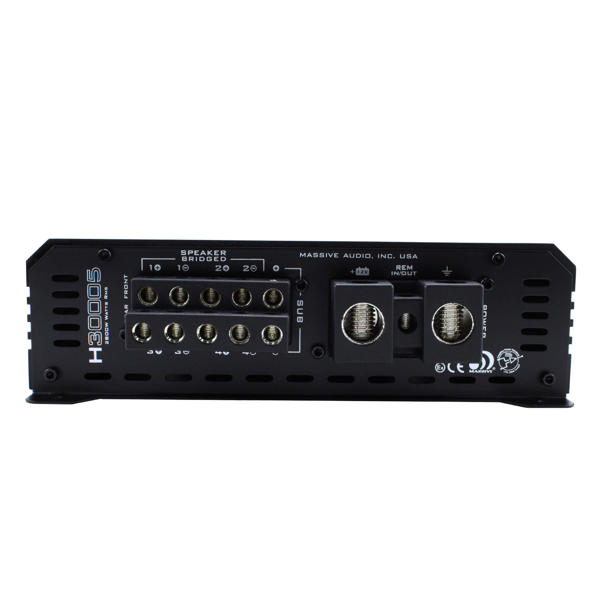 H30005 - 300 Watts RMS x 4 @ 2 Ohm + 1500w @ 1 ohm 5 Channel Amplifier