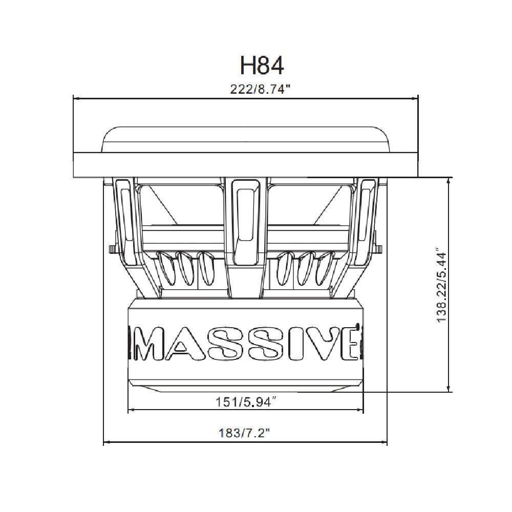 H84 - 8" 600 Watts RMS Dual 4 Ohm 2.5" V.C. Subwoofer
