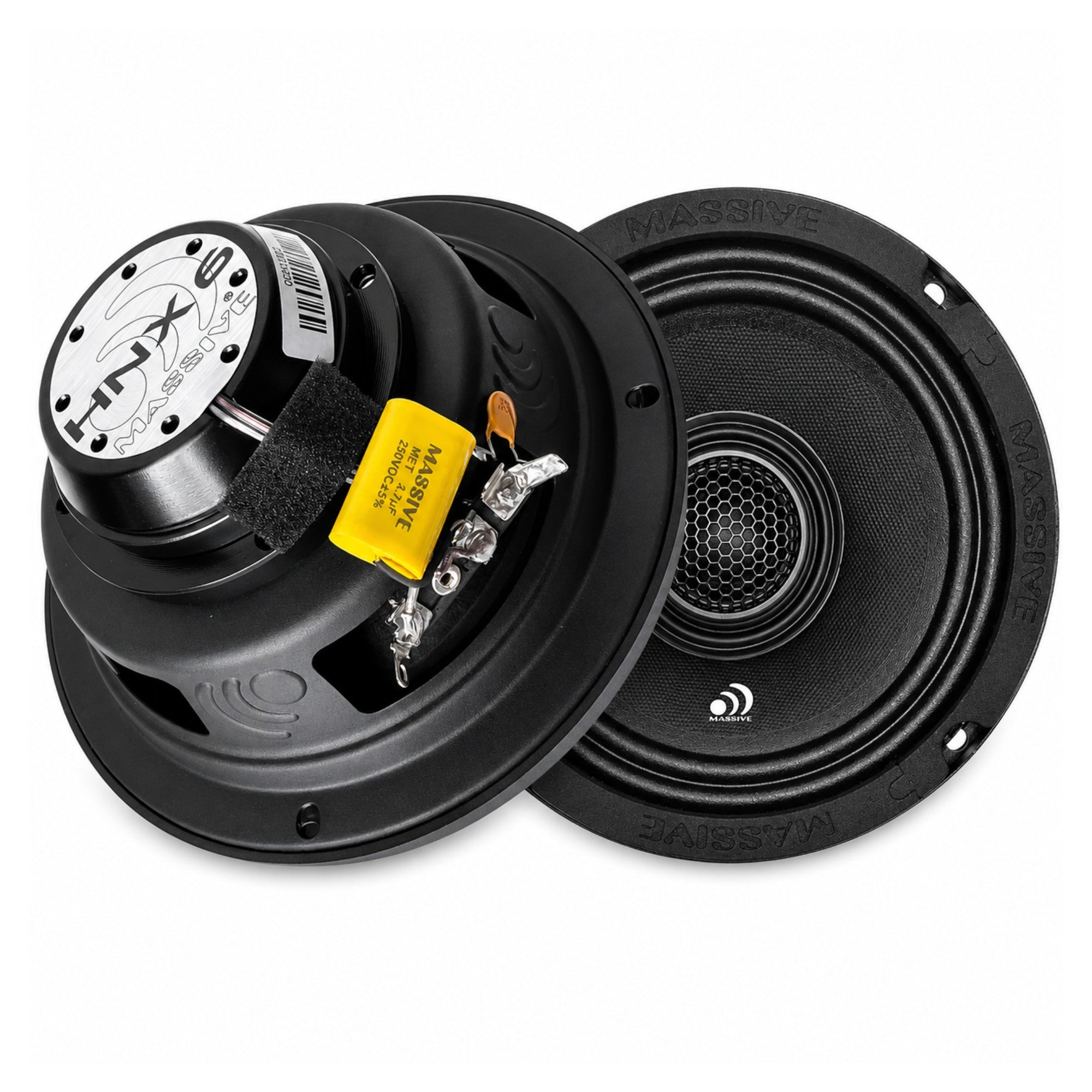 HNX6 | 6.5" 4 Ohm Mid-Range Pro Audio Coaxial Water Repellent Speaker - 120 Watts RMS (Pair)