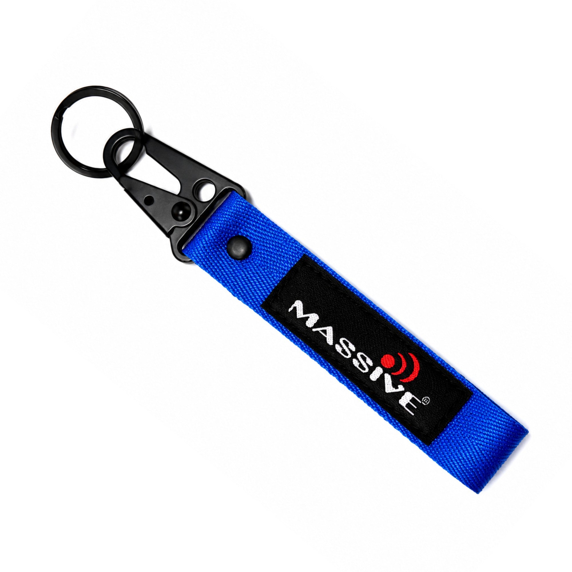 Massive Audio Moto-Style Keychain with Carabiner - Blue