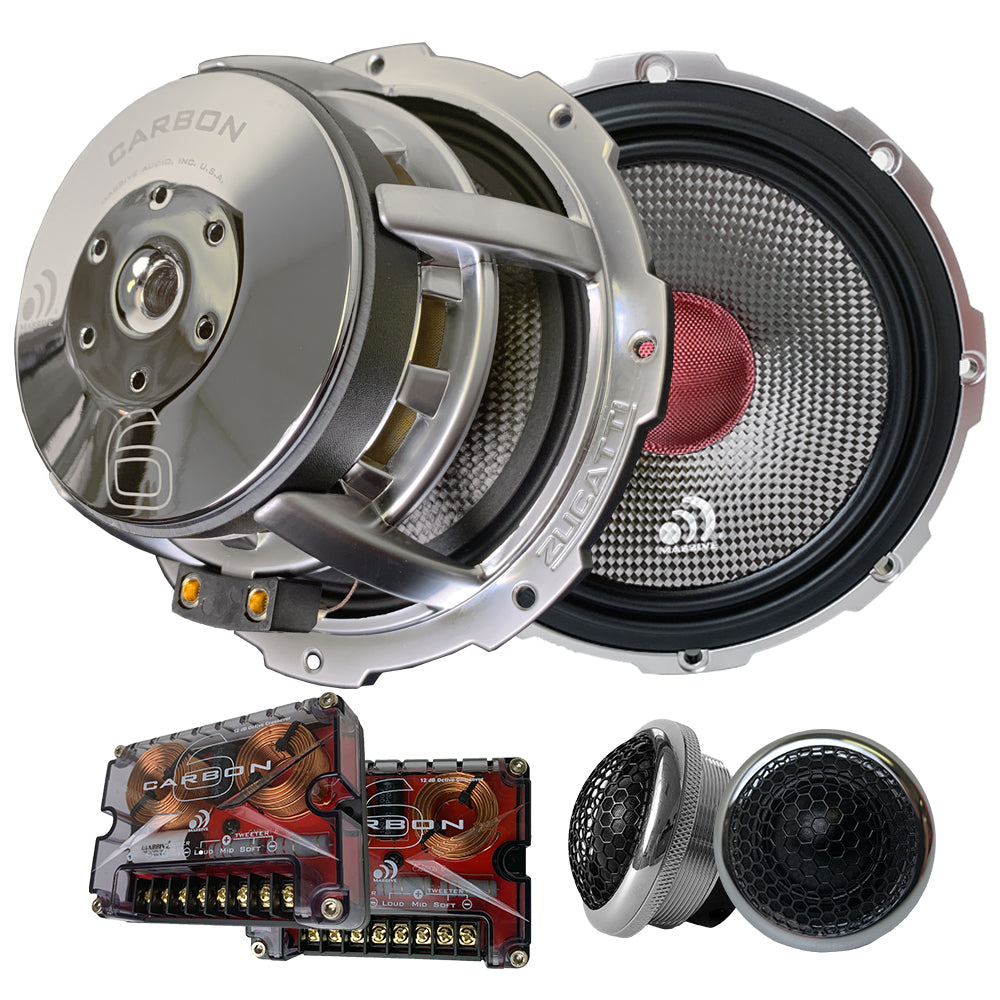 CARBON6 - 6.5" 280 Watts RMS Component Kit Speakers