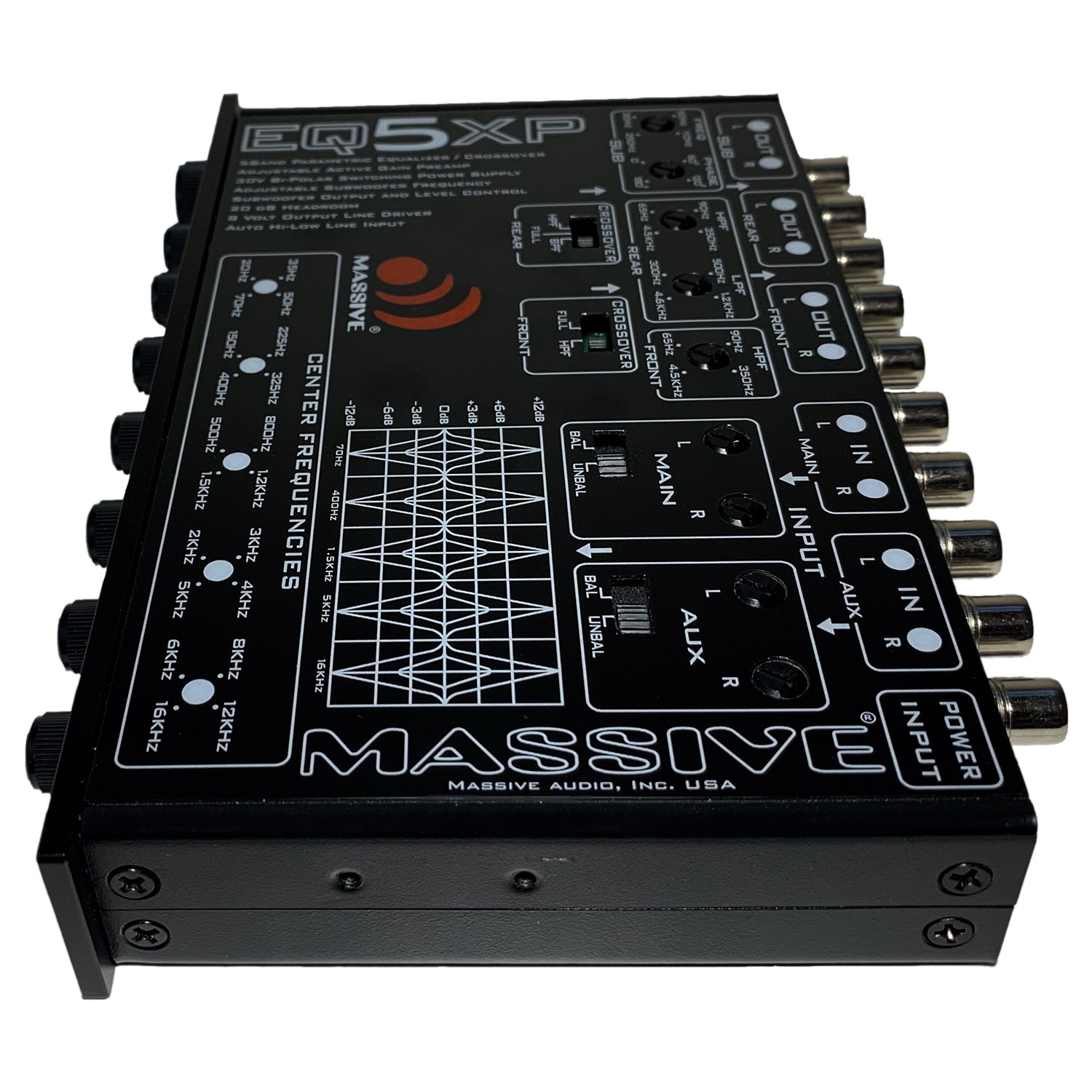 EQ5XP - 5 Band Car Audio Parametric Equalizer / Crossover Signal Processor