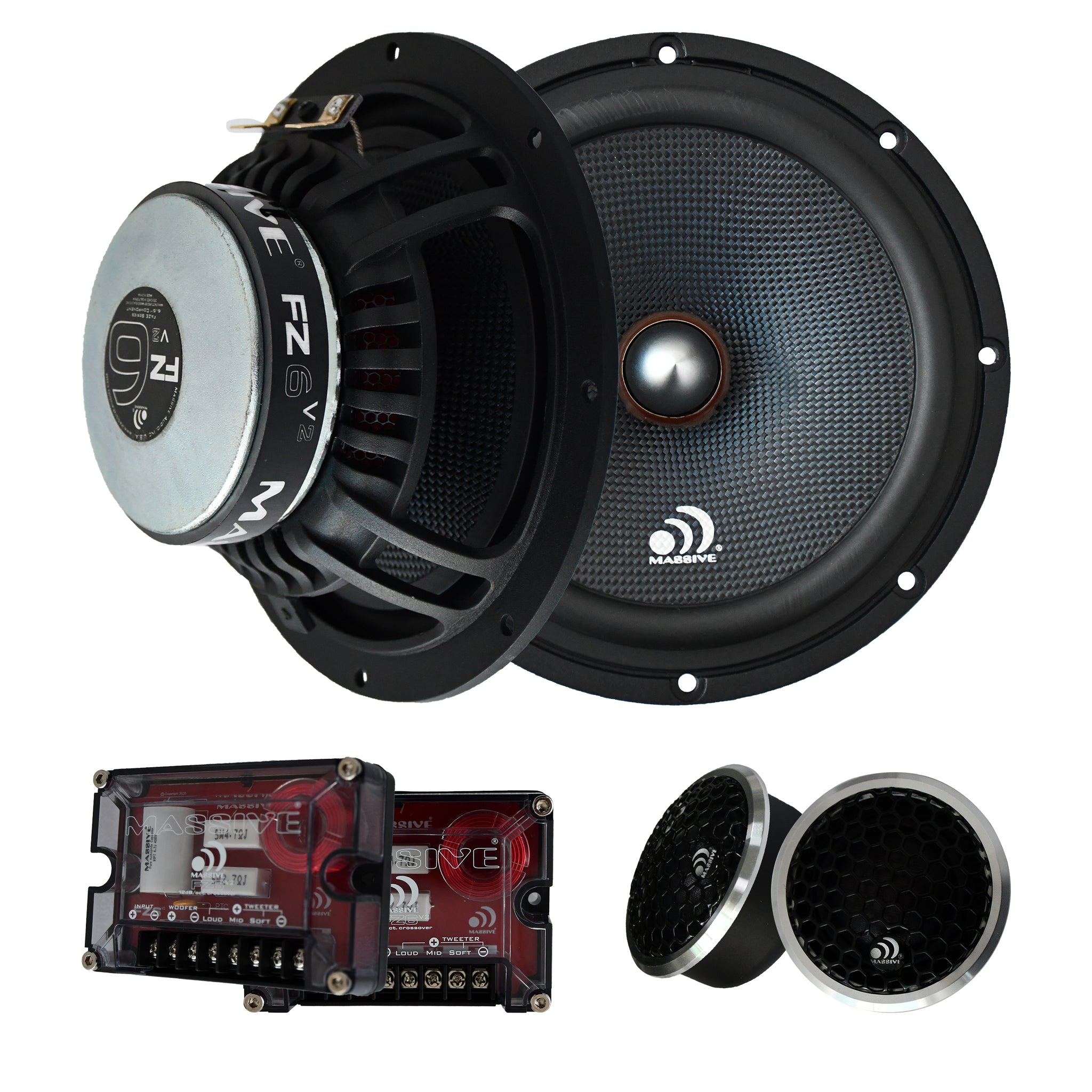 FZ6V2 200 Watts RMS Component Kit Speakers