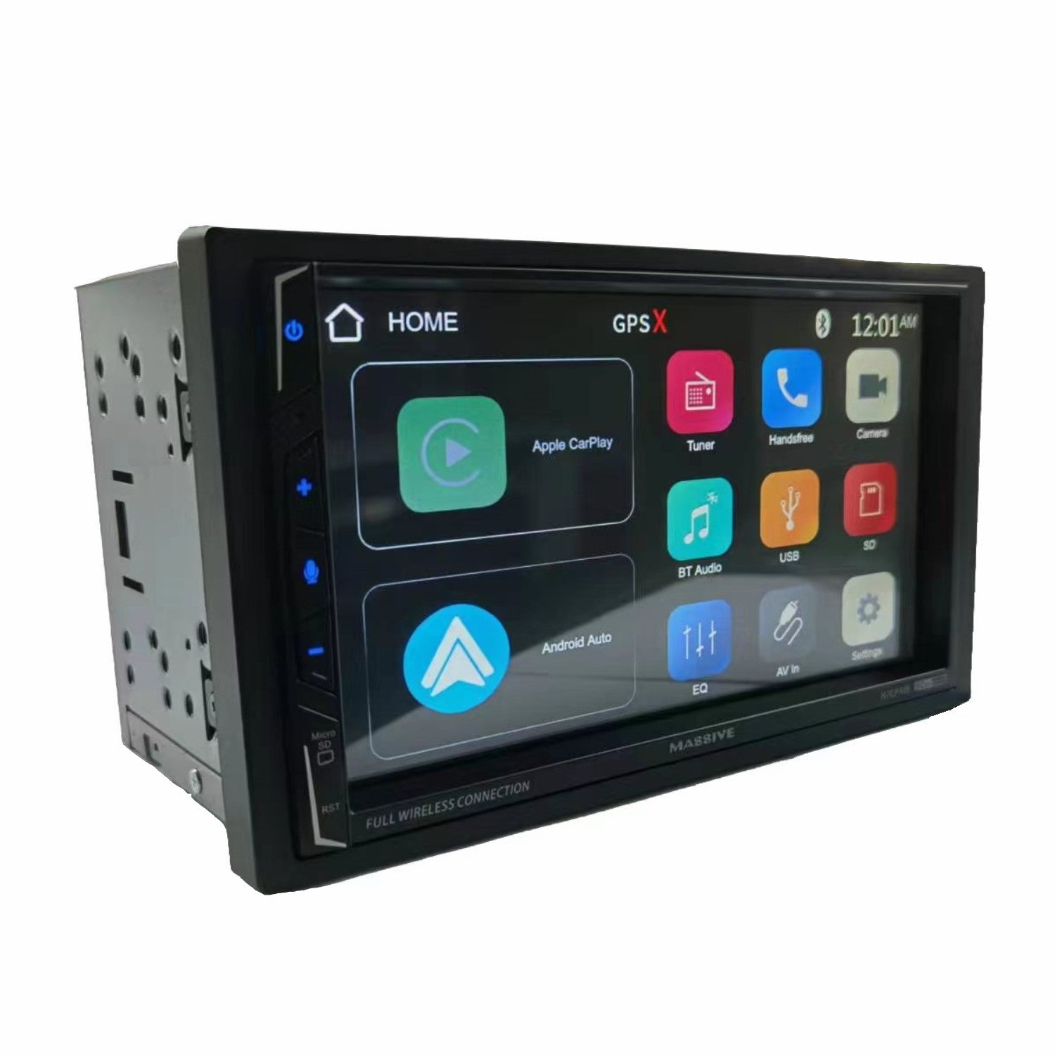 Android Double Din Car Stereo Radio Wireless CarPlay & Wireless Android  Auto, 7in Touchscreen Head Unit with Dual Bluetooth, Split Screen, DSP, AHD