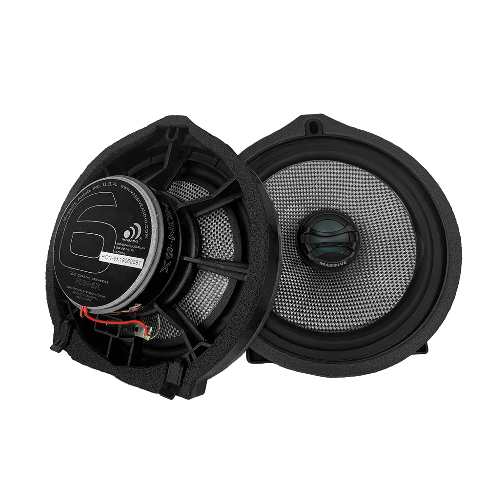 HON6X - 6.5" Honda OEM Drop-In, 80 Watts RMS Coaxial Kit Speakers (PAIR)