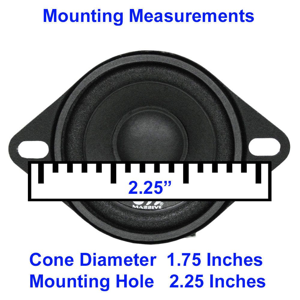 MX2 - 2" 2-Way 20 Watts RMS Full Range Speakers (2.25" Mounting)