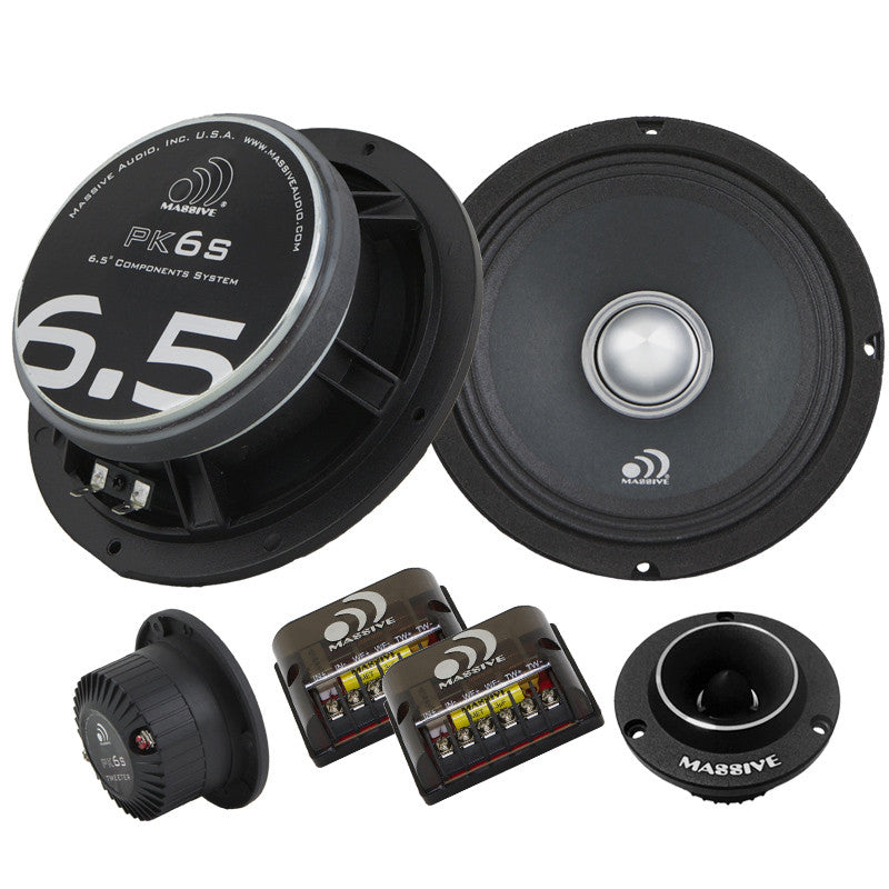 PK6S - 6.5" 2-Way 250 Watts RMS Component Kit Pro Audio Speakers