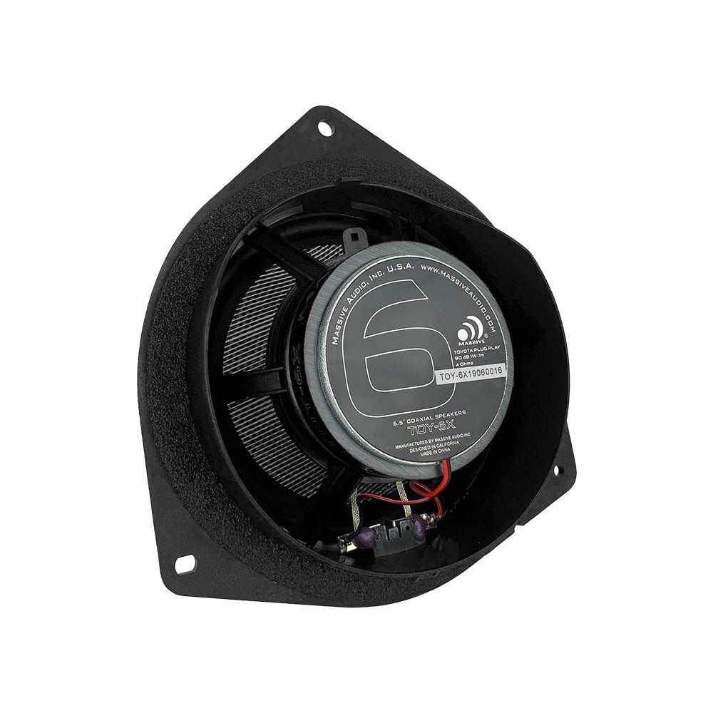 TOY6X - 6.5 Inch, Toyota Drop-in OEM Speaker Upgrade Replacement, 80 Watts RMS - 160 Watts MAX, Coaxial Speakers.