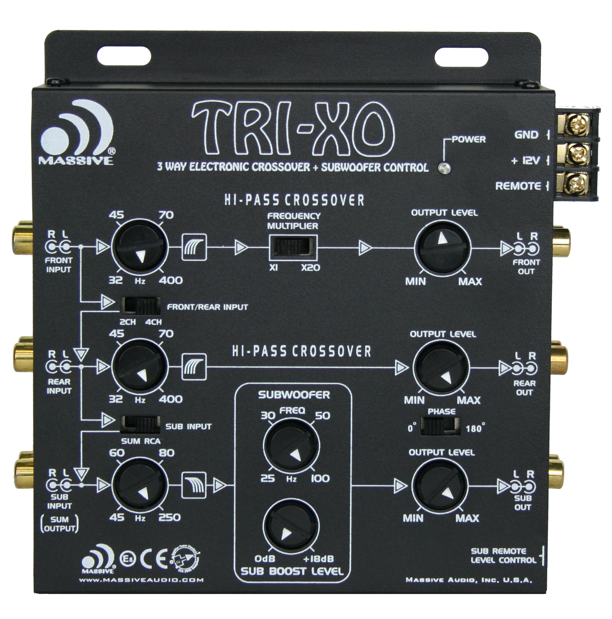 TRI-XO - 3 Way Electronic Crossover 18dB