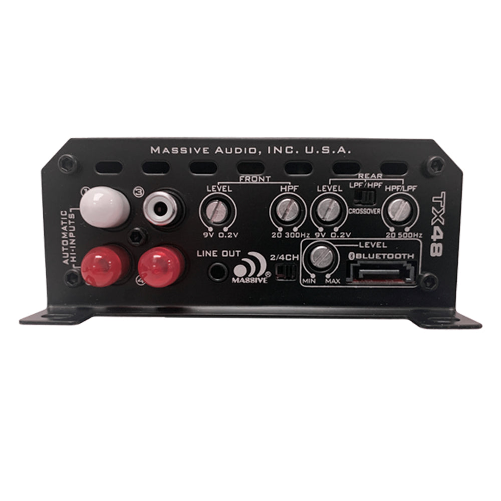 TX48 - 200 Watts x 4 @ 4 Ohm RMS 4 Channel Bluetooth Marine Amplifier