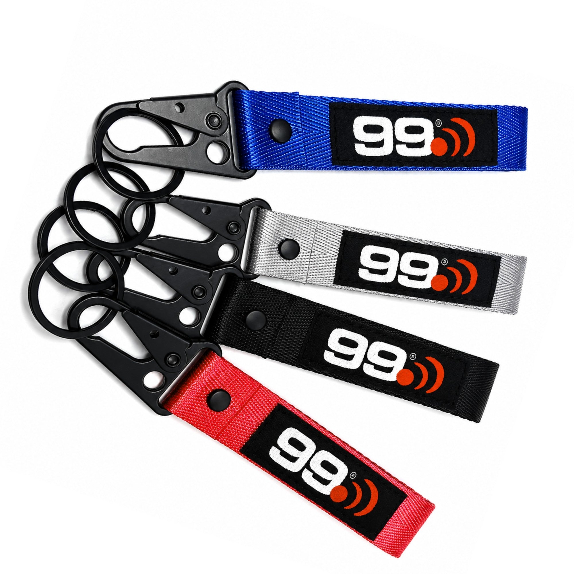 Massive Audio Moto-Style Keychain with Carabiner - Red