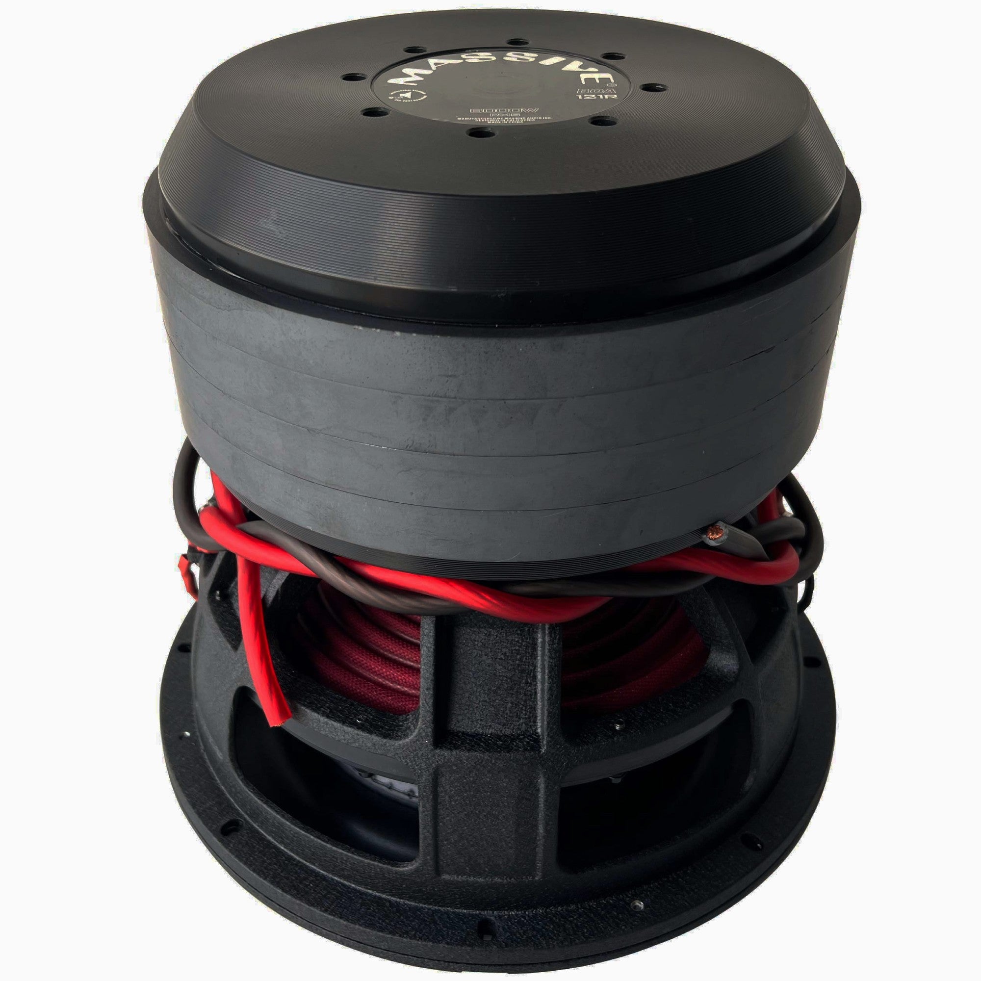 BOA121R - 12" 8,000 Watts RMS Dual 1 Ohm Mega Subwoofer - Caution* 100 Pounds. Special Handling Required