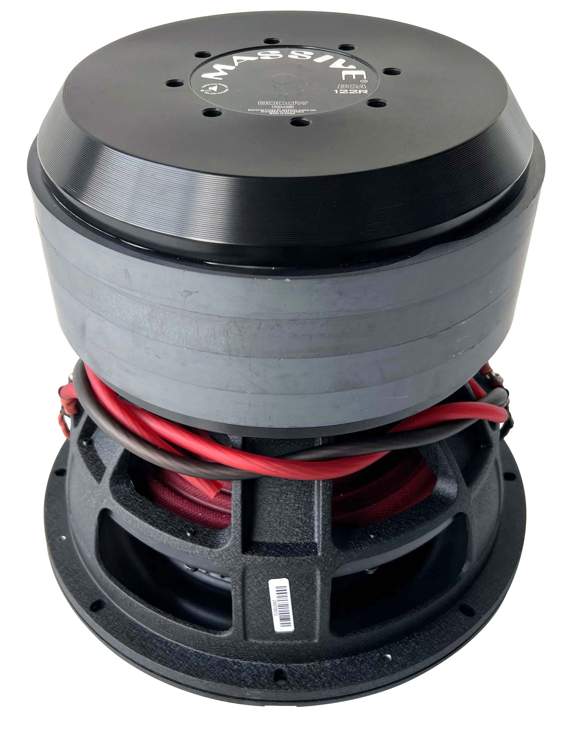 BOA122R - 12" 8,000 Watts RMS Dual 2 Ohm Mega Subwoofer - Caution* 100 Pounds. Special Handling Required