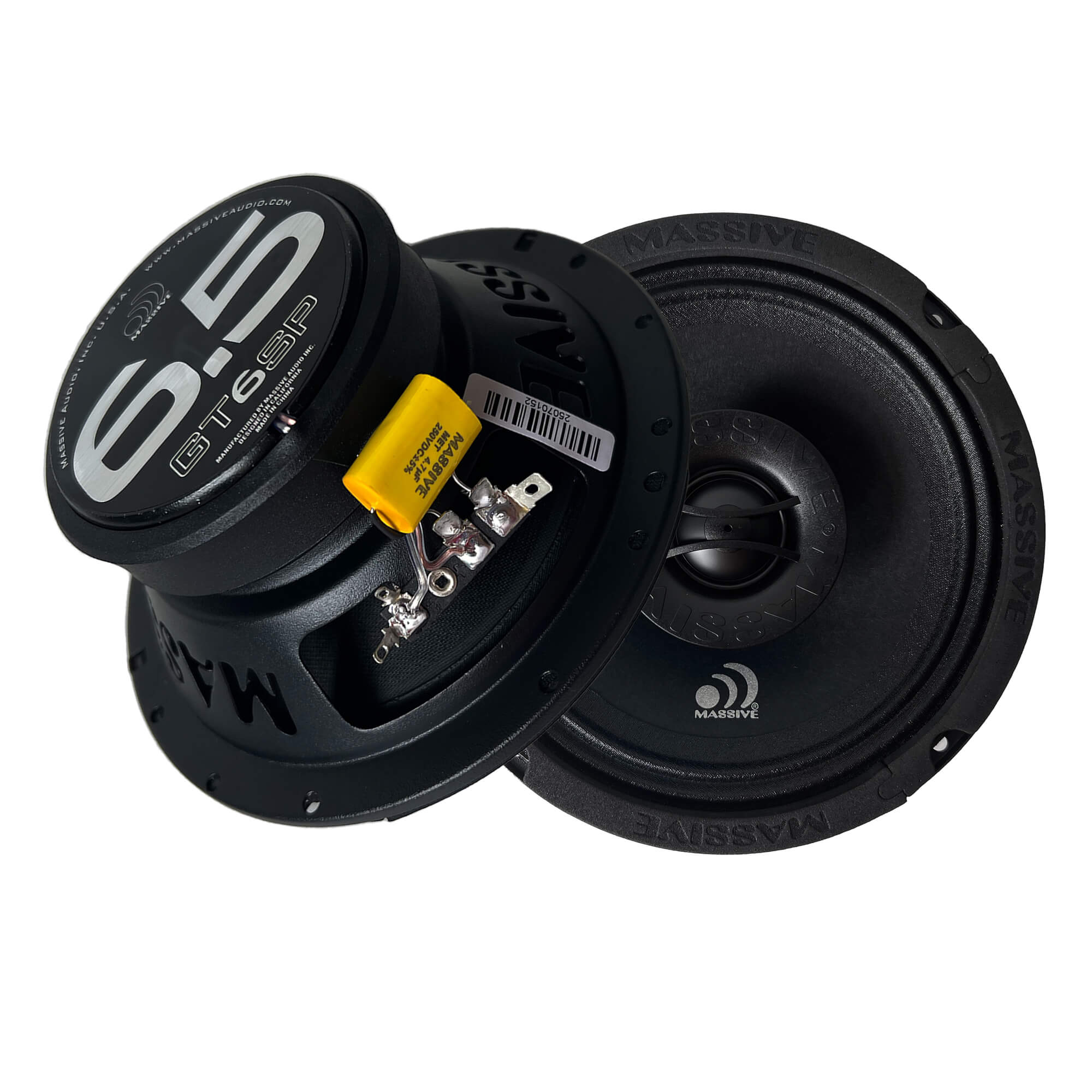 GT6SP - 6.5" 2-Way 100 Watts RMS Coaxial Pro & Car Audio Speakers