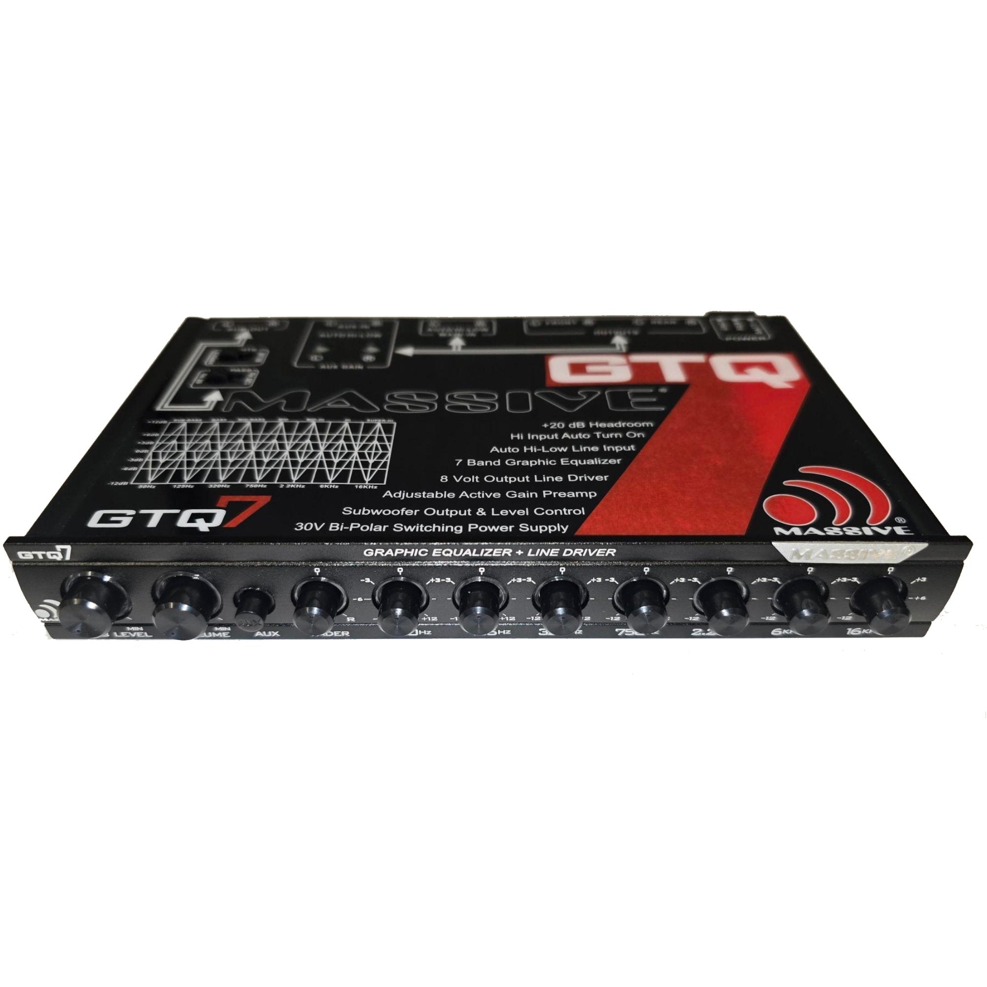 GTQ7 - 7 Band Car Audio Graphic Equalizer Auto Hi-Low Input