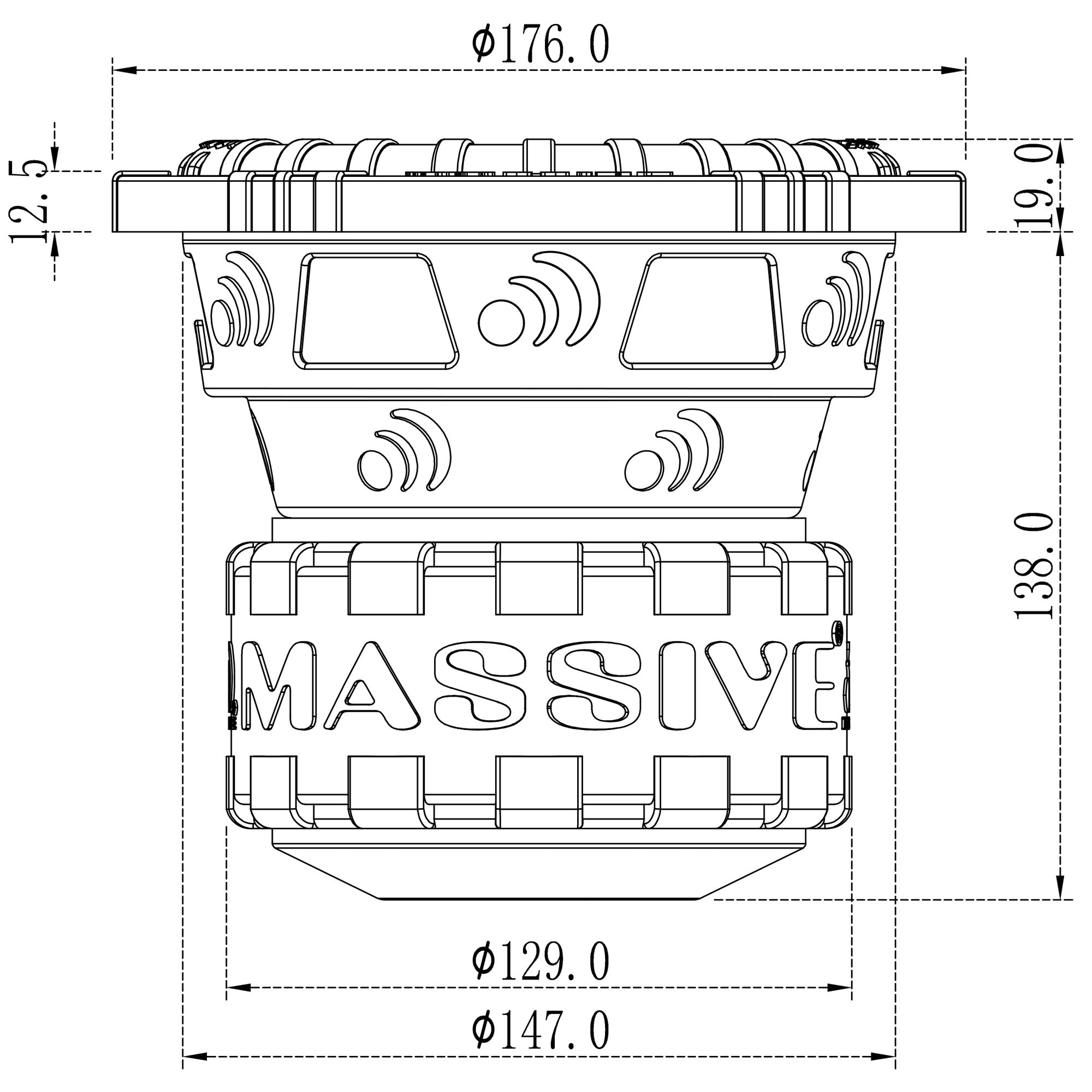 GTR62 - 6.5" 400 Watts RMS Dual 2 Ohm Subwoofer With Grill