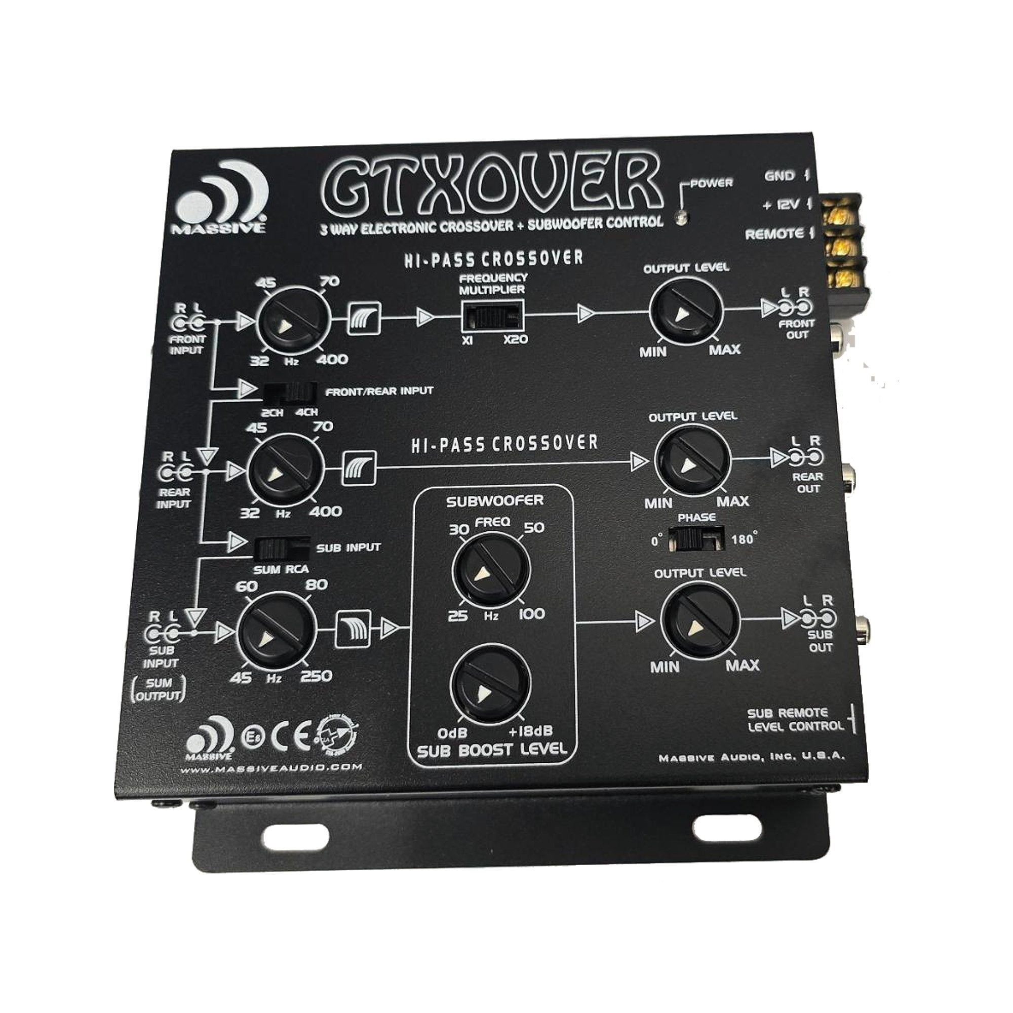 GTXOVER - 3 Way Electronic Crossover 18dB 3rd Order Butterworth