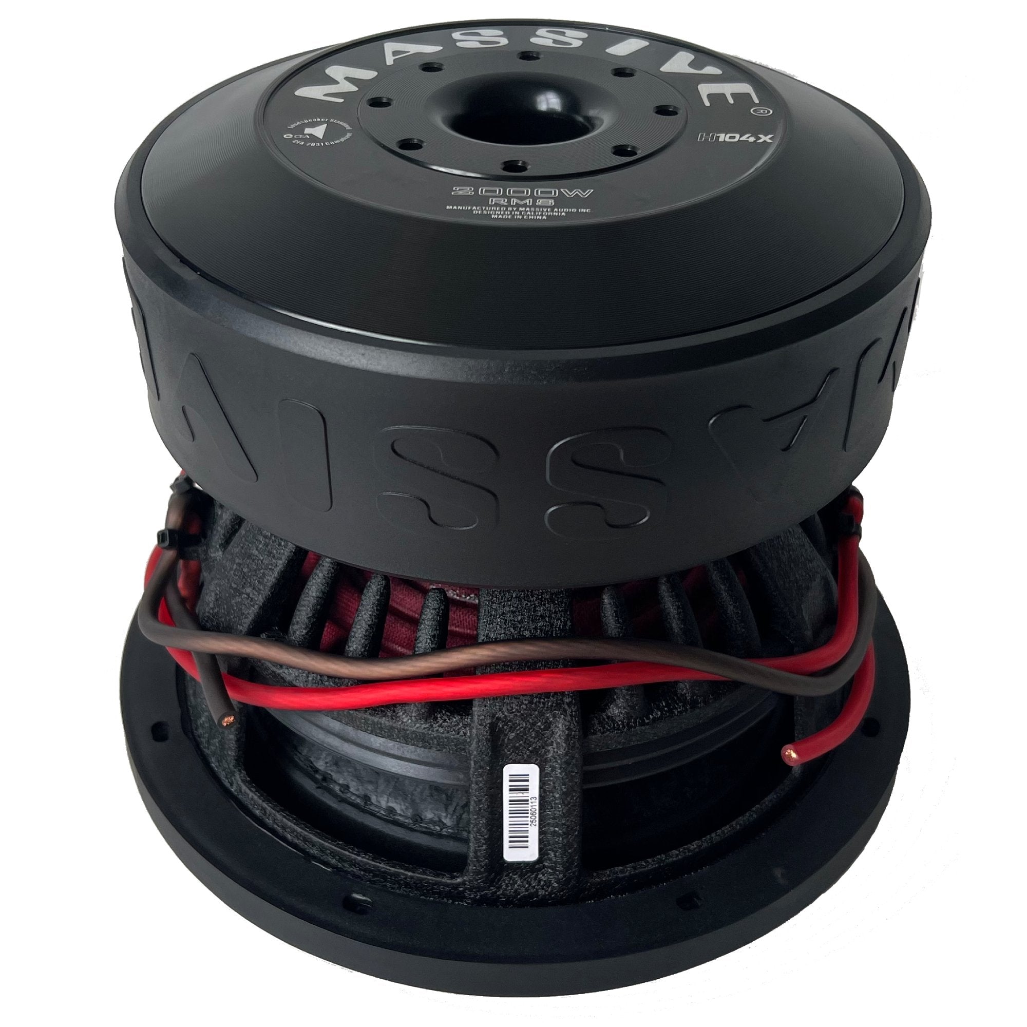 H104X - 10" 2000 Watts RMS Dual 4 Ohm 3" V.C. Mega Subwoofer