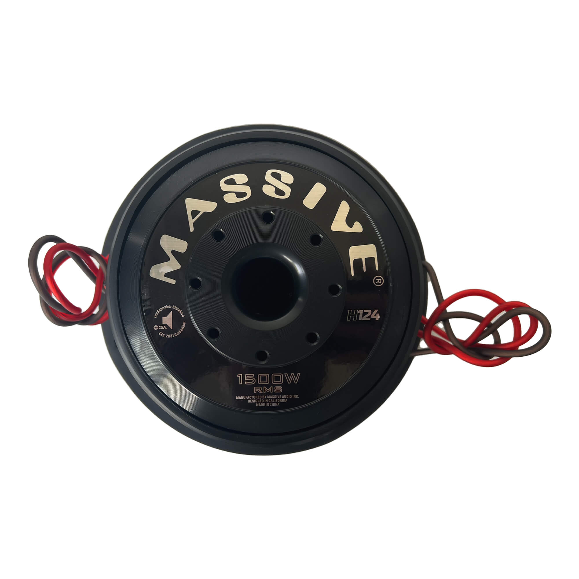 H124 - 12" 1500 Watts RMS Dual 4 Ohm 3" V.C. Mega Subwoofer