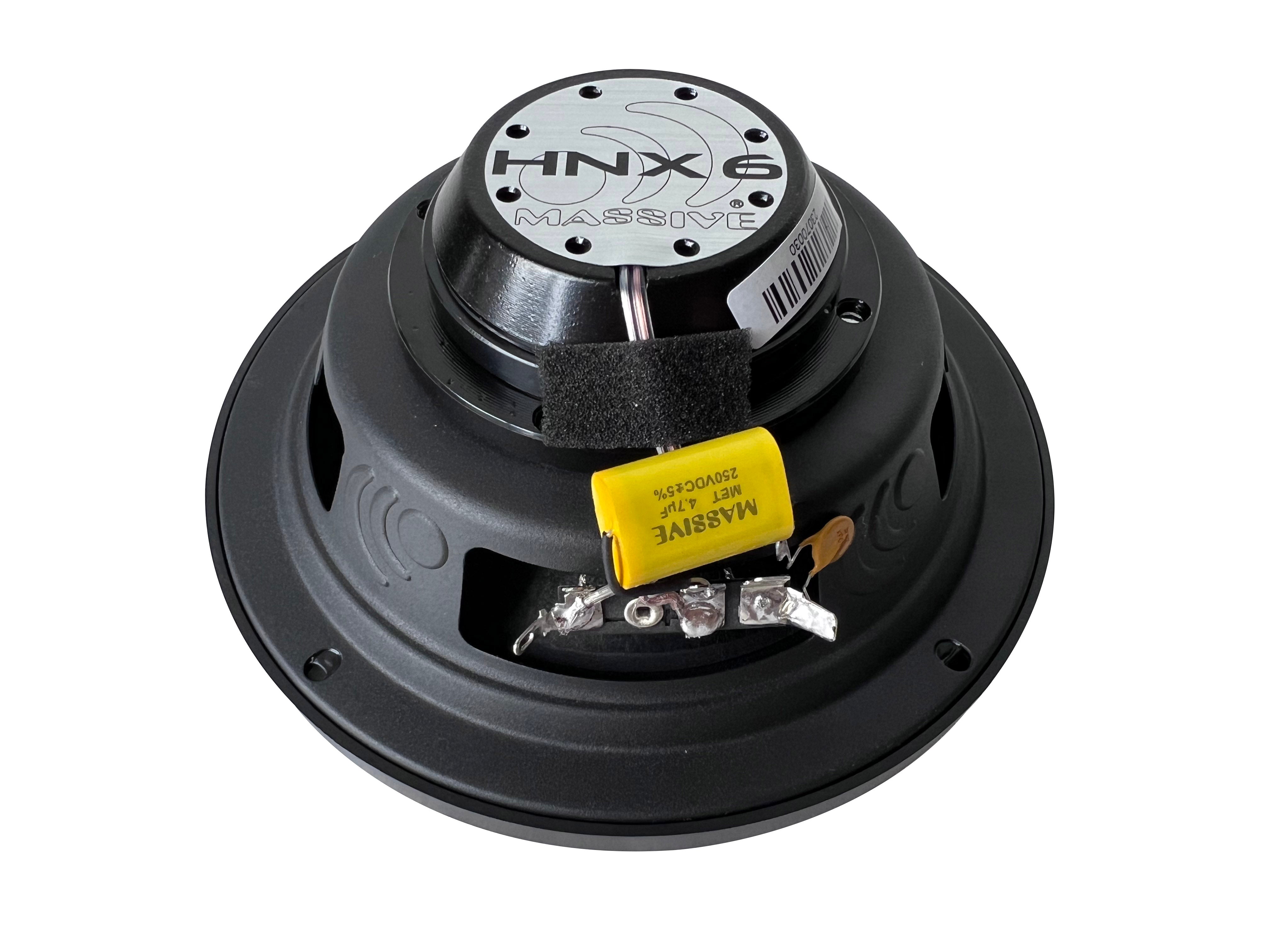 HNX6 | 6.5" 4 Ohm Mid-Range Pro Audio Coaxial Water Repellent Speaker - 120 Watts RMS (Pair)