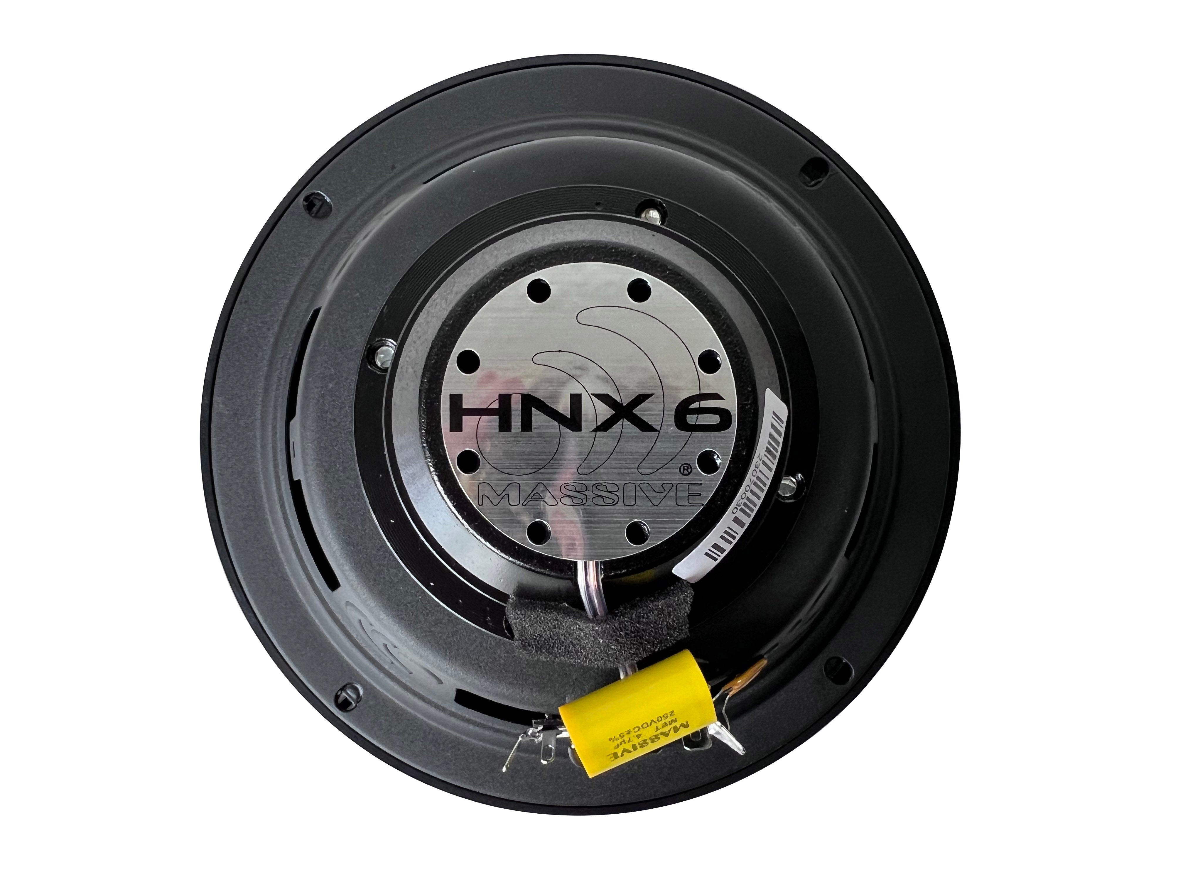 HNX6 | 6.5" 4 Ohm Mid-Range Pro Audio Coaxial Water Repellent Speaker - 120 Watts RMS (Pair)