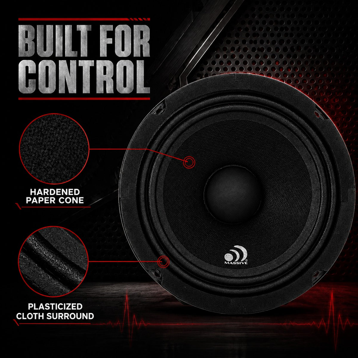 MA6 - 6.5" 140 Watt 8 Ohm Mid-Range Speaker (Lower SQ Frequencies)