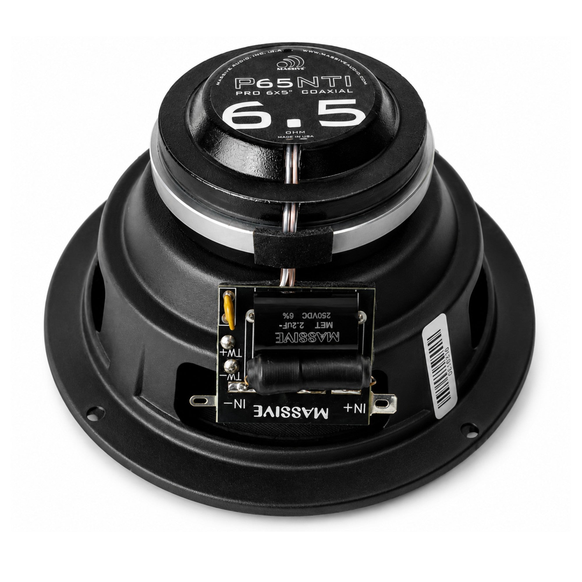 P65NTI - 6.5" 4 Ohm Mid-Bass Pro Audio Coaxial Neodymium Weatherproof Speaker - 140 Watts RMS (SOLD AS EACH)