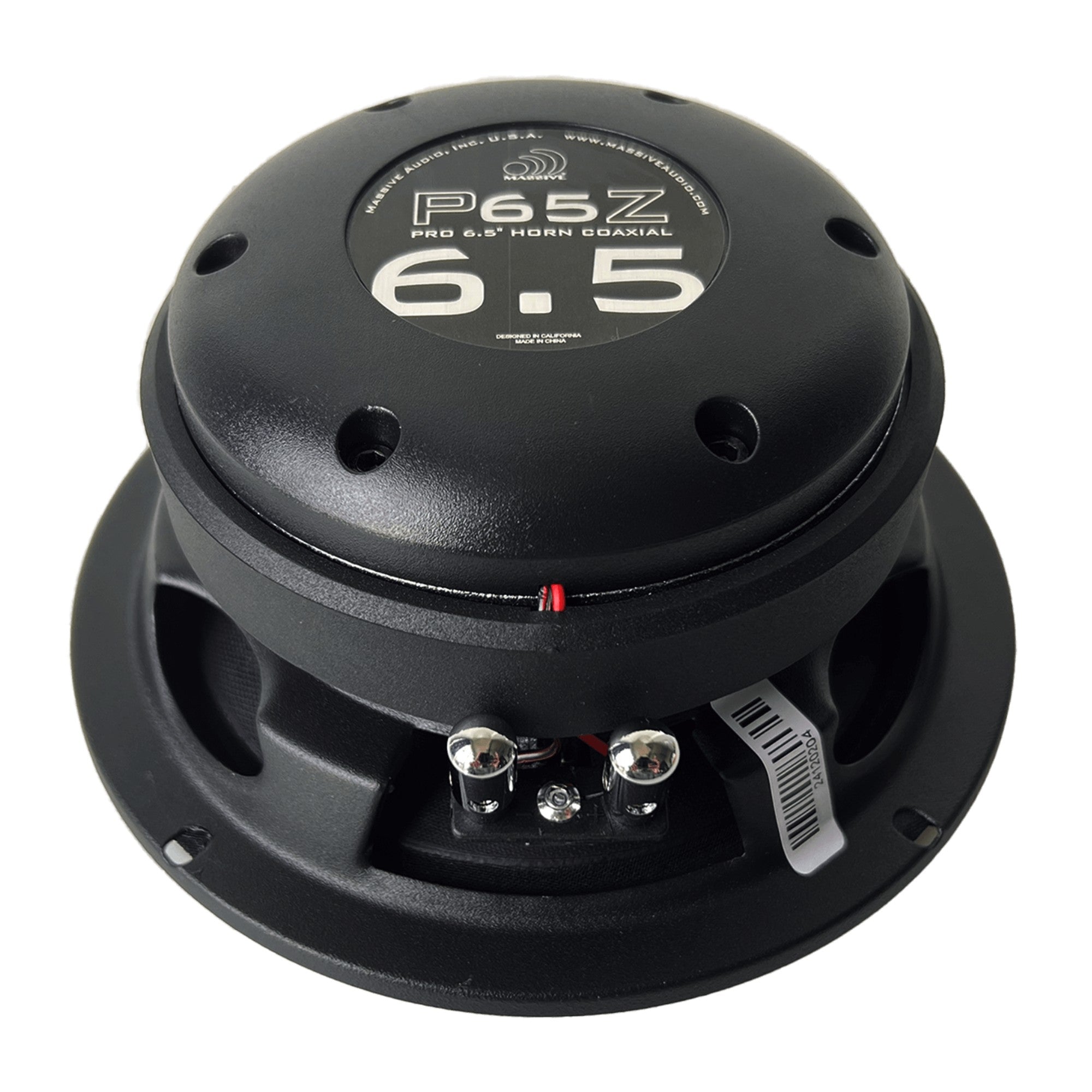 P65Z - 6.5" 4 Ohm Mid-Bass Pro Audio Coaxial Speaker With Grill - 120 Watts RMS (SOLD AS EACH)