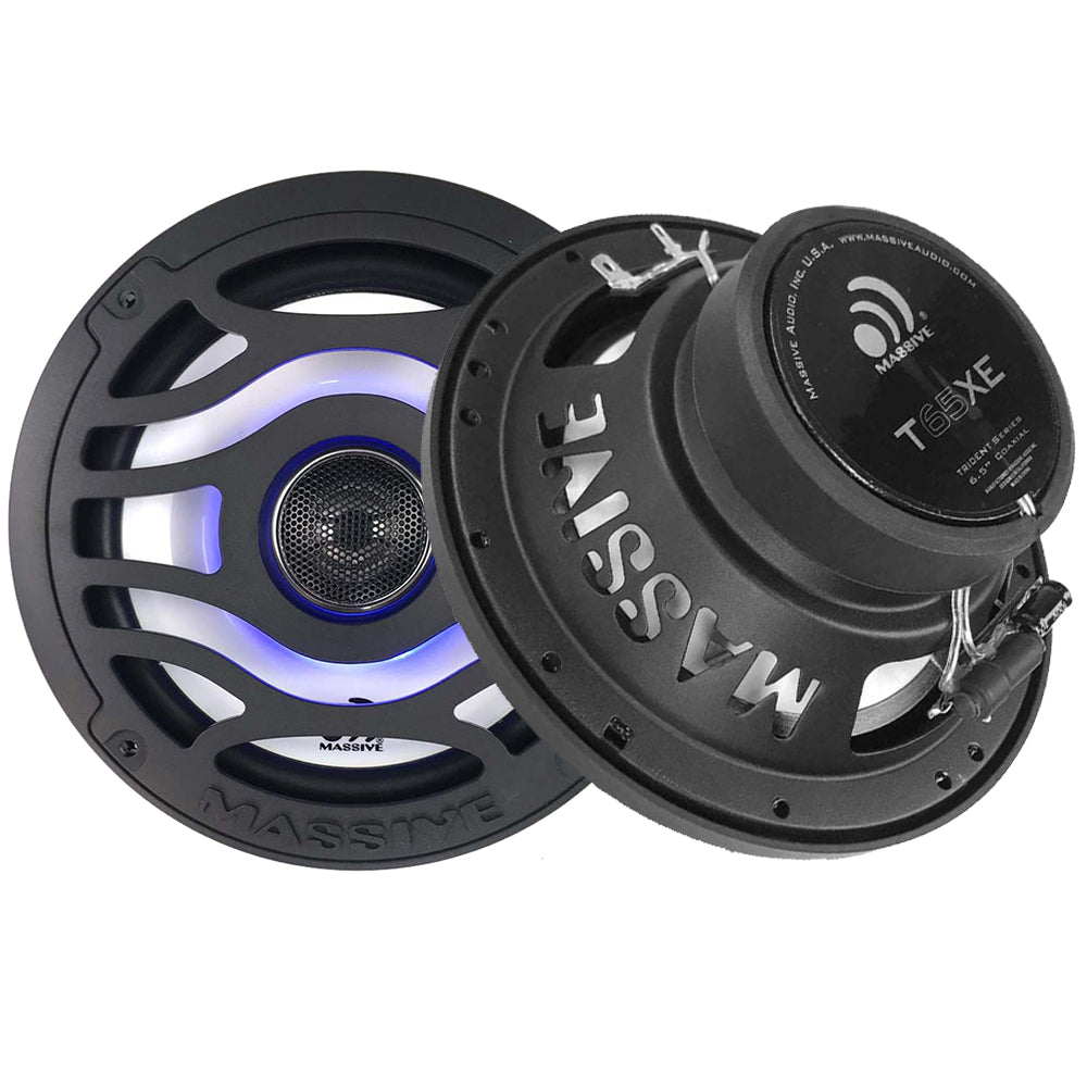 T65XE - 6.5" 80 Watts Marine Coaxial LED Speakers (PAIR)