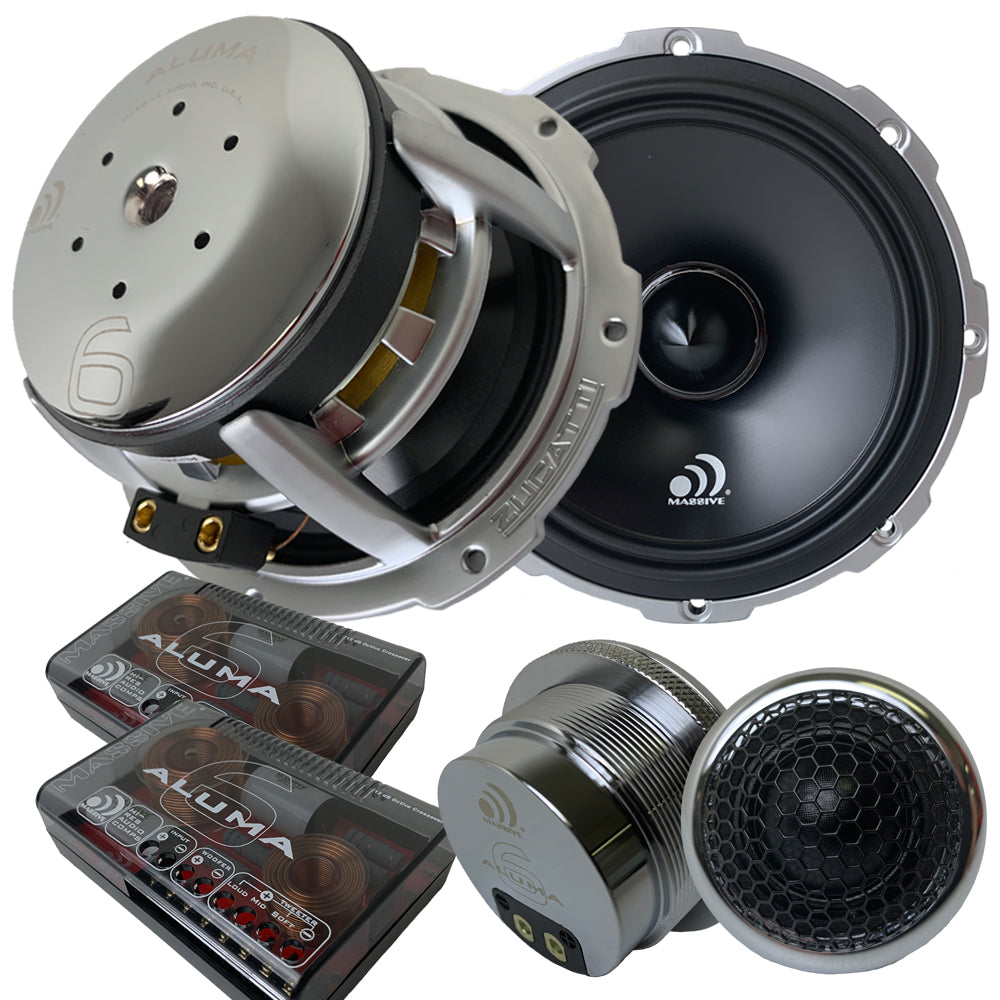 ALUMA 6 - 6.5" 300 Watts RMS 2 Ohm Component Kit Speakers