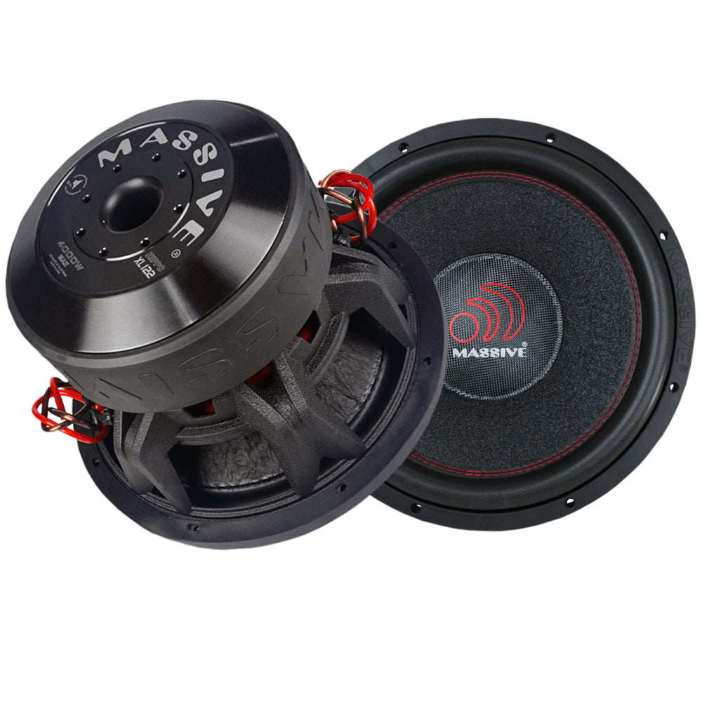 HIPPOXL122 - 12" 2000 Watts RMS Dual 2 Ohm 3" V.C. Mega Subwoofer