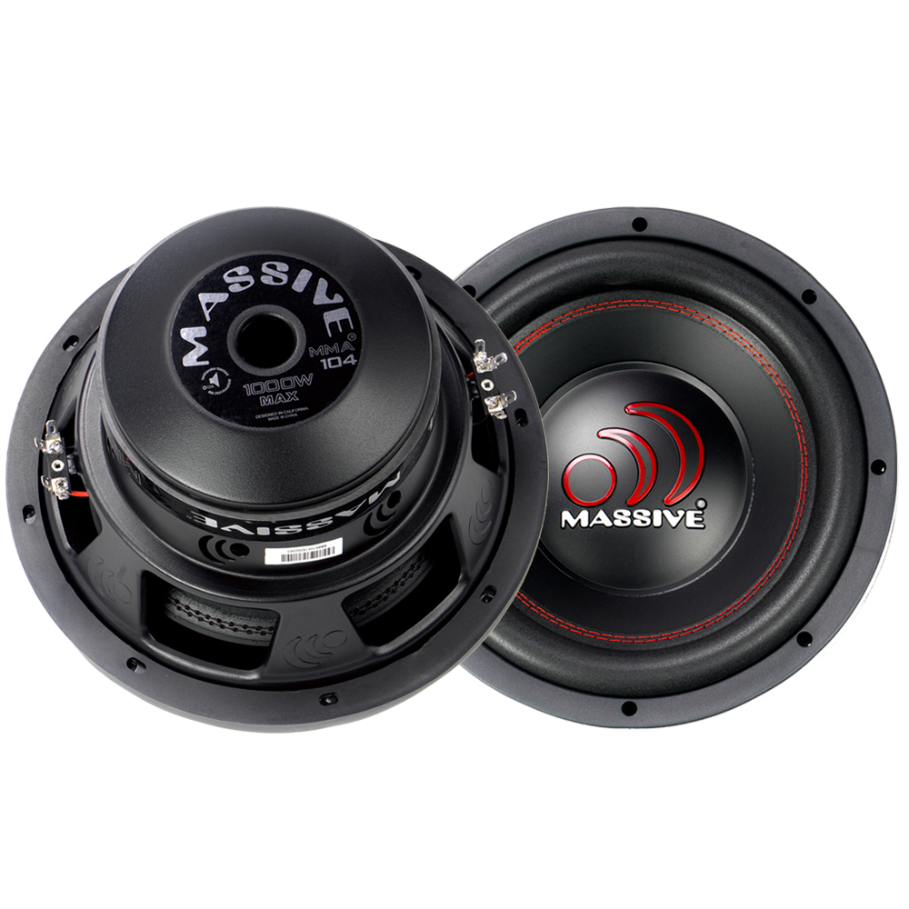 MMA104- 10" 500 Watts RMS Dual 4 Ohm Subwoofer