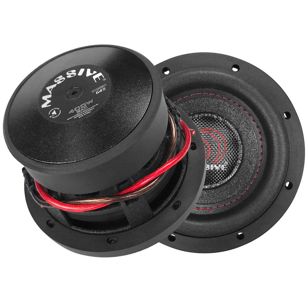 SUMMO64S - 6" 200 Watts RMS Dual 4 Ohm, 1.5" V.C. Shallow Mount Subwoofer