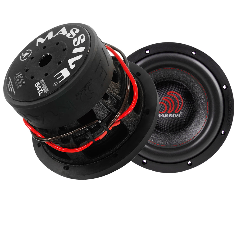 SUMMO84XL - 8" 400 Watts RMS Dual 4 Ohm, 2" V.C. Subwoofer