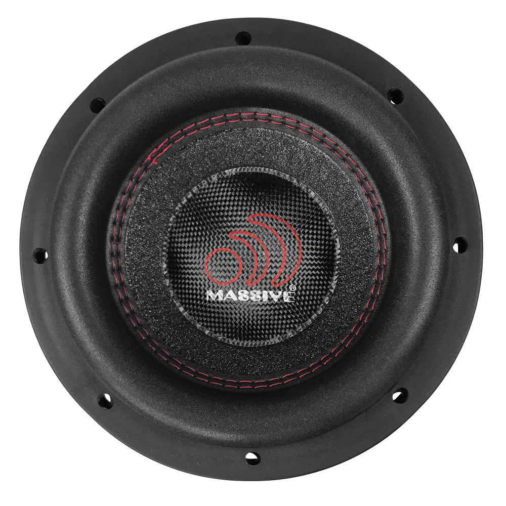 SUMMO84S - 8" 400 Watts RMS Dual 4 Ohm, 2" V.C. Shallow Mount Subwoofer