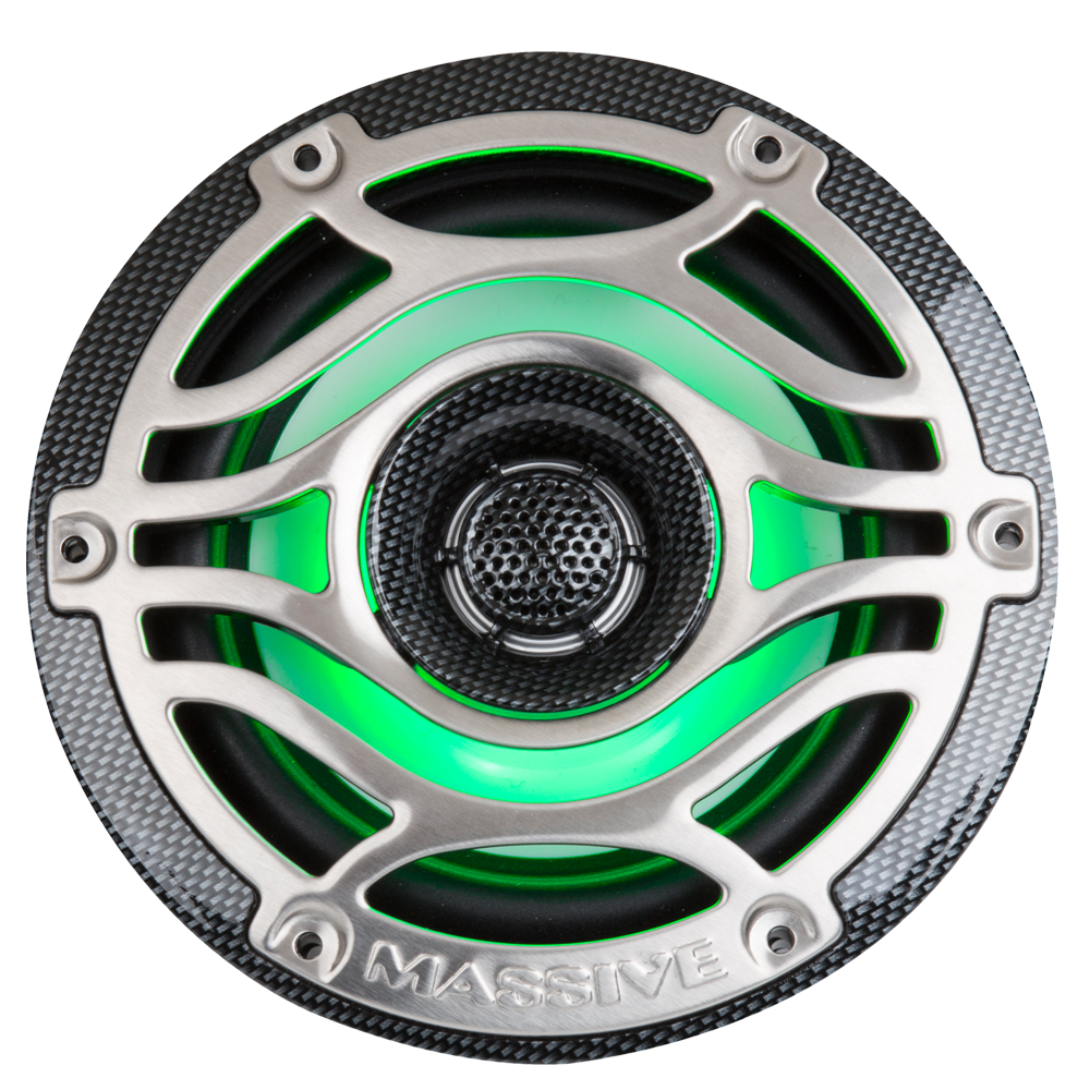 T65S - 6.5" 160 Watts Marine Coaxial LED Speakers (PAIR)